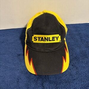 NASCAR STANLEY RACING #19 #10 #9 #98 Black Yellow Flame Hat Cap Strap Back Tools